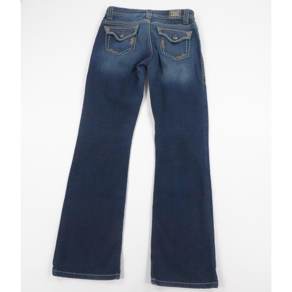 Cruel Jeans Womens 5L Blue Low Rise Bootcut Boho Western Thick‎ Stitch Tabitha - Picture 2 of 16